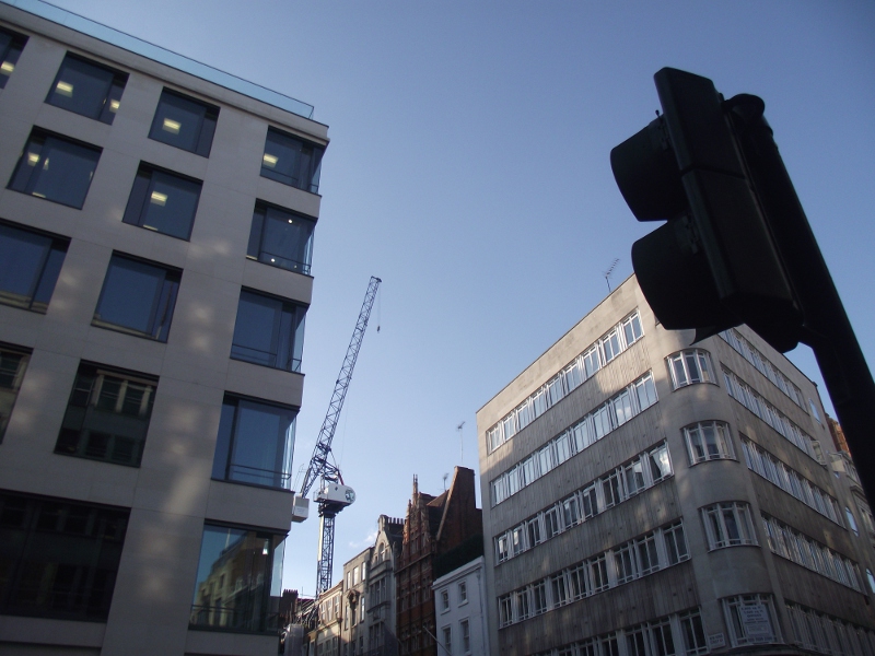 Small skyline of buildings in W1 London